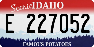 ID license plate E227052