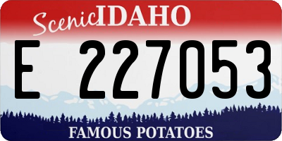 ID license plate E227053