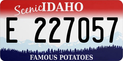 ID license plate E227057