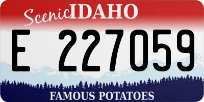 ID license plate E227059
