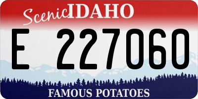 ID license plate E227060