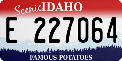ID license plate E227064