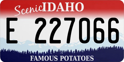 ID license plate E227066