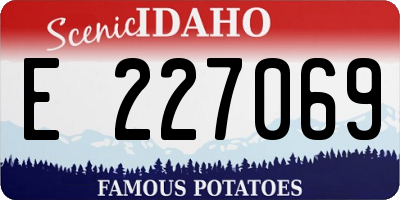 ID license plate E227069