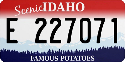 ID license plate E227071