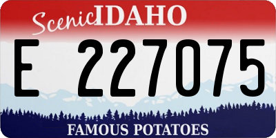 ID license plate E227075