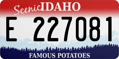 ID license plate E227081