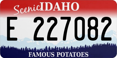 ID license plate E227082