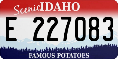 ID license plate E227083