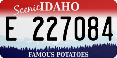 ID license plate E227084