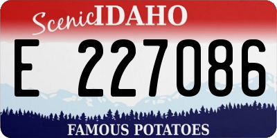 ID license plate E227086