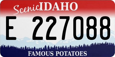 ID license plate E227088