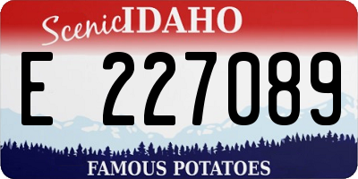 ID license plate E227089