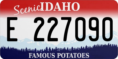 ID license plate E227090