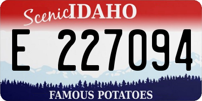 ID license plate E227094