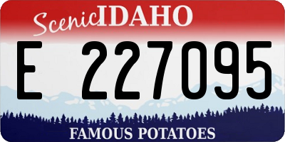 ID license plate E227095