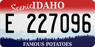 ID license plate E227096