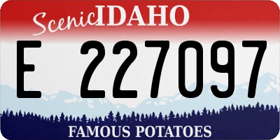 ID license plate E227097
