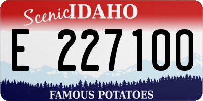 ID license plate E227100