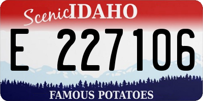 ID license plate E227106