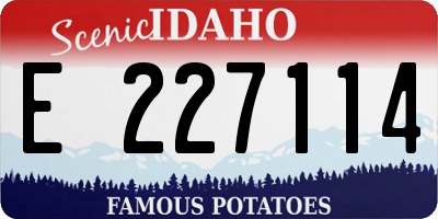 ID license plate E227114