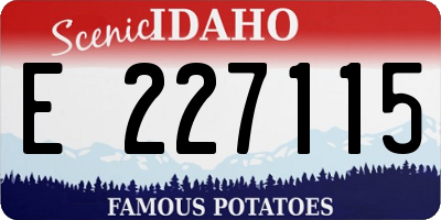 ID license plate E227115