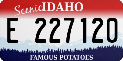 ID license plate E227120