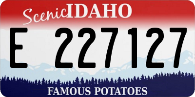 ID license plate E227127