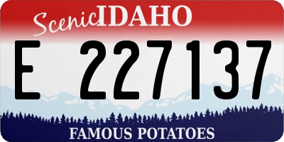 ID license plate E227137