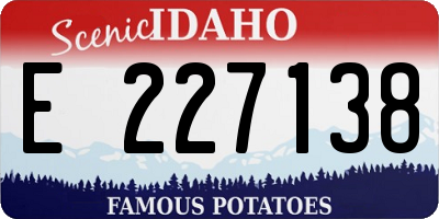 ID license plate E227138