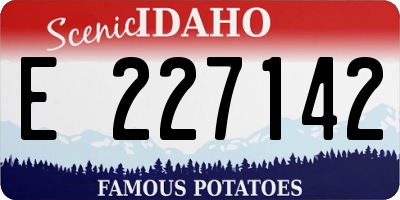 ID license plate E227142