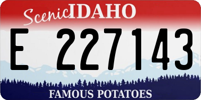 ID license plate E227143