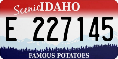 ID license plate E227145