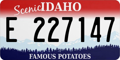 ID license plate E227147