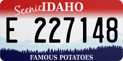 ID license plate E227148