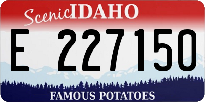 ID license plate E227150