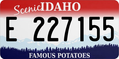 ID license plate E227155