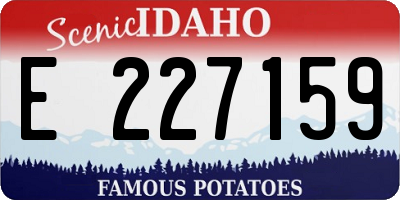 ID license plate E227159