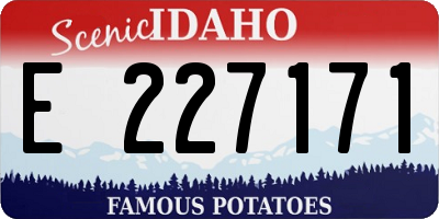 ID license plate E227171