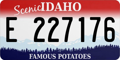 ID license plate E227176