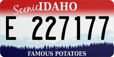 ID license plate E227177