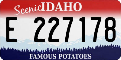 ID license plate E227178