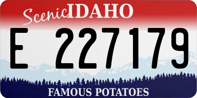 ID license plate E227179