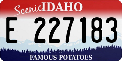 ID license plate E227183
