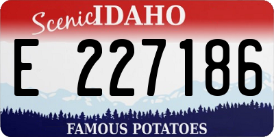 ID license plate E227186