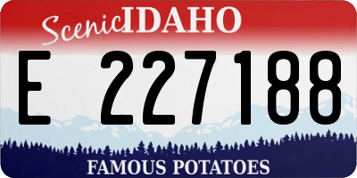 ID license plate E227188