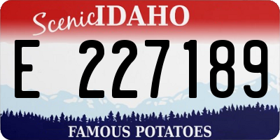 ID license plate E227189