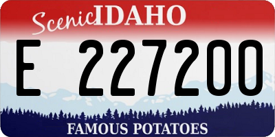 ID license plate E227200
