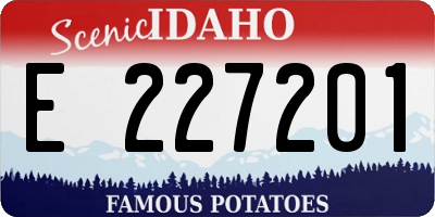 ID license plate E227201