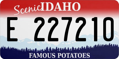 ID license plate E227210